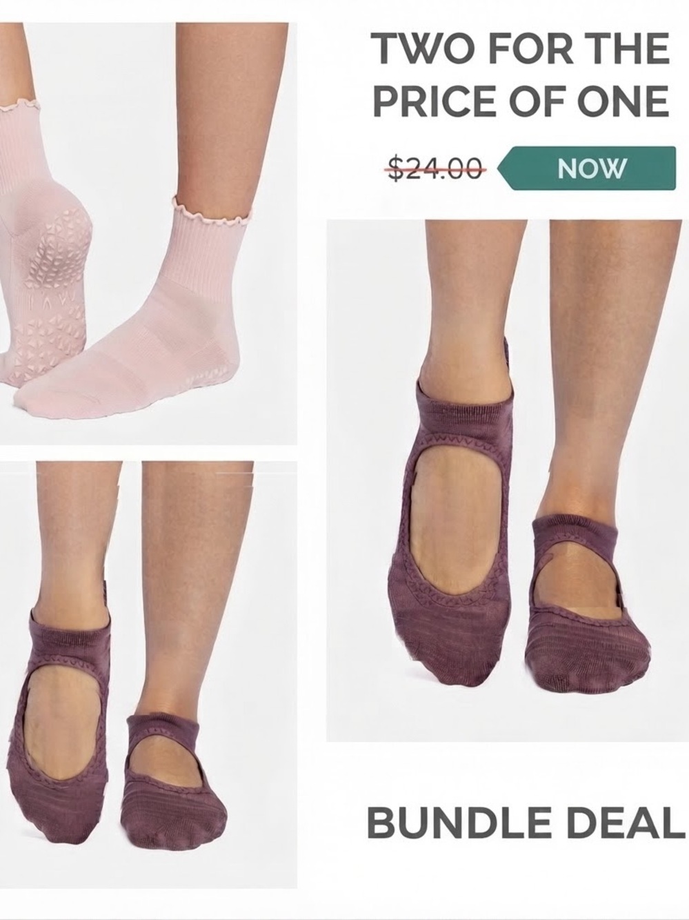 2 NWT small Tavi pilate socks
